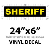 County Sheriff Vehicle Door Sign | 24"x 6" Magnetic Sign or Decal