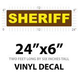 County Sheriff Vehicle Door Sign | 24"x 6" Magnetic Sign or Decal