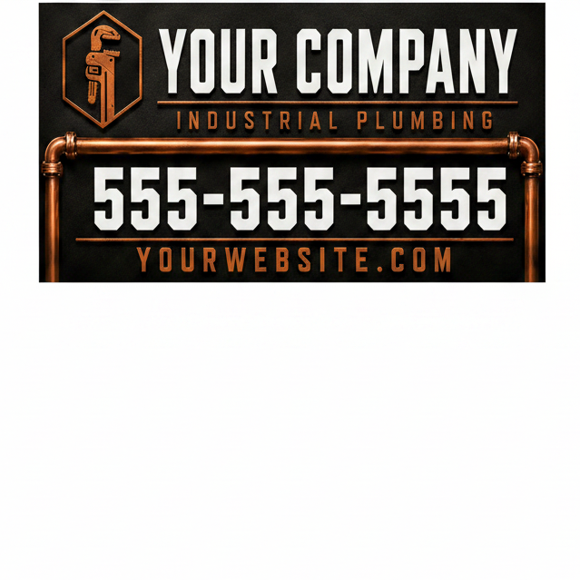Industrial Copper Plumbing Truck Magnet  or Sticker for plumbers 