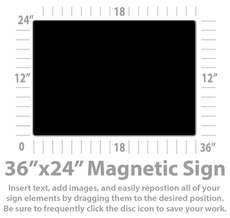 Large Custom Magnetic Van Sign 36x24"