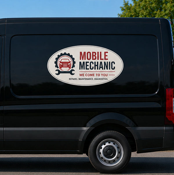 36"x24" Large Oval Custom Magnetic Van Sign (Lg)
