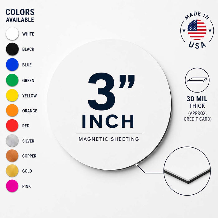 Round Blank Circle Magnet Signs in Many Sizes and Colors | Polka Dots