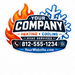 HVAC fire and ice Signature Series shape-cut vehicle magnet design for heating and cooling contractors