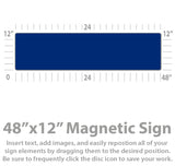 Large 48x12" Custom Full Color Magnet