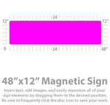 Large 48x12" Custom Full Color Magnet