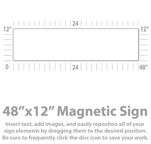 Large 48x12" Custom Full Color Magnet
