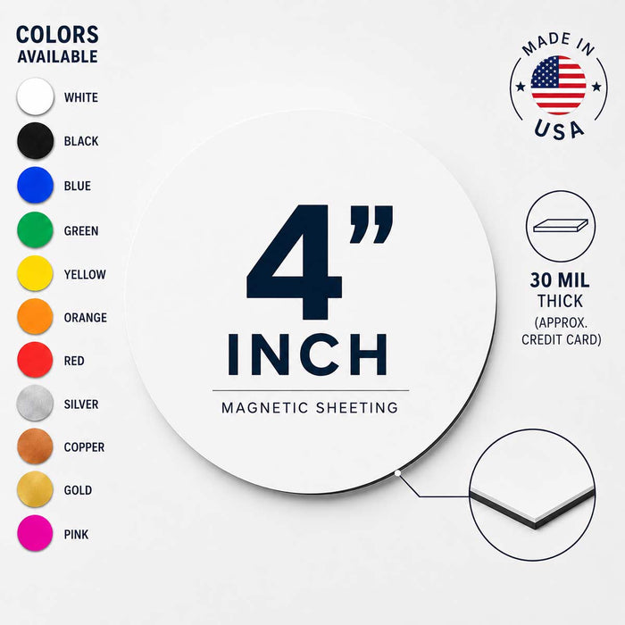 Round Blank Circle Magnet Signs in Many Sizes and Colors | Polka Dots
