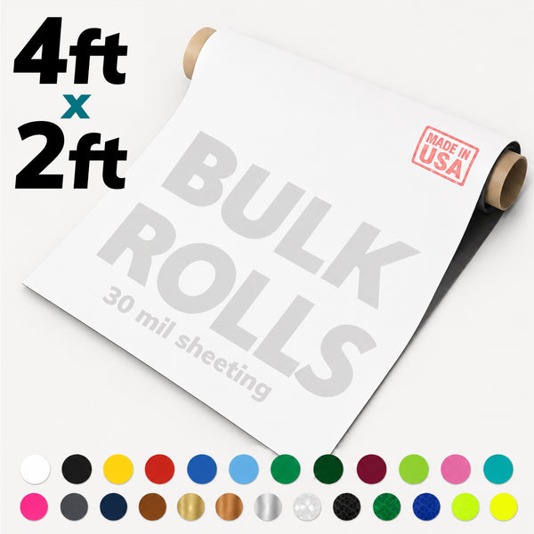 4 Foot Roll of Blank Magnetic Sheeting (48"x24" Roll)