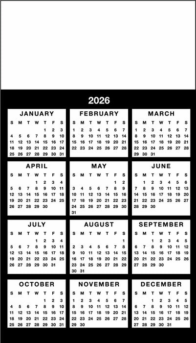 Custom Calendar Magnet - 4"x7"