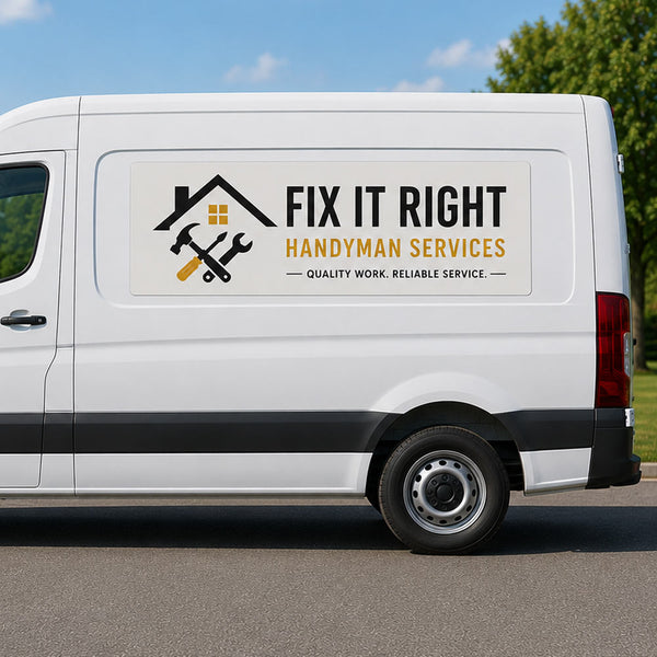 60"x24" X-Large Custom Magnetic Cargo Van Sign (XL)