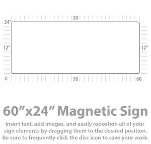 Large Custom Magnetic Sign 60x24" Van Magnet