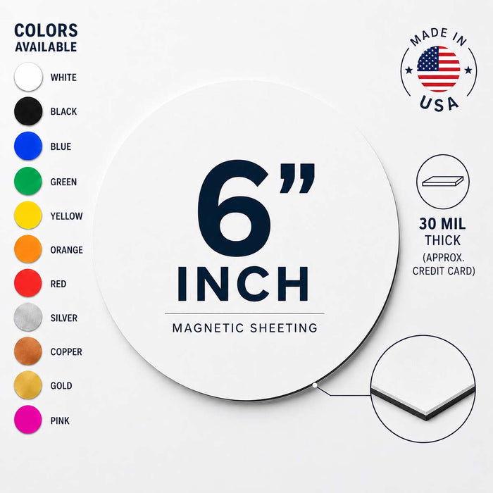 Round Blank Circle Magnet Signs in Many Sizes and Colors | Polka Dots