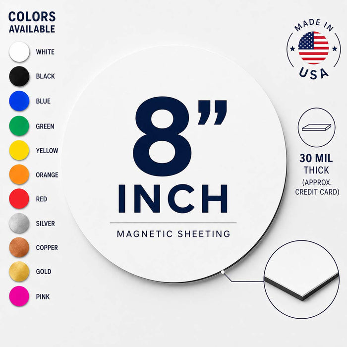 Round Blank Circle Magnet Signs in Many Sizes and Colors | Polka Dots