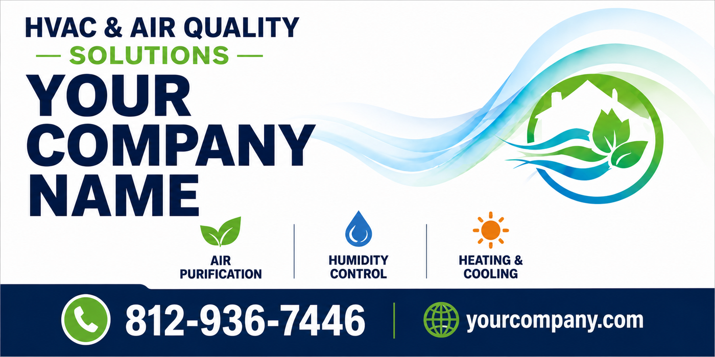 Eco-Friendly HVAC & Air Quality Vehicle Sign | Magnet or Sticker