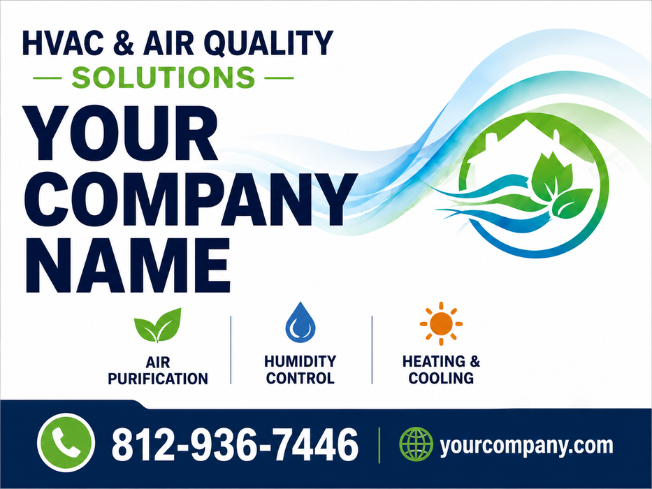 Eco-Friendly HVAC & Air Quality Vehicle Sign | Magnet or Sticker