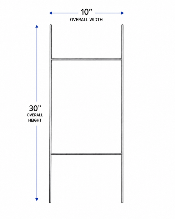 Metal H-Stakes for 24x18 Yard Signs | Box of 50