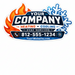 Premium hot and cold HVAC truck door magnet layout with custom company branding