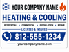 Heating and cooling vehicle sign template for HVAC contractors available as a magnet or sticker