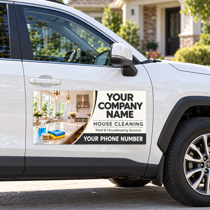 House Cleaning & Maid Service Vehicle Magnet or Sticker | Custom Car, Truck & Van Sign