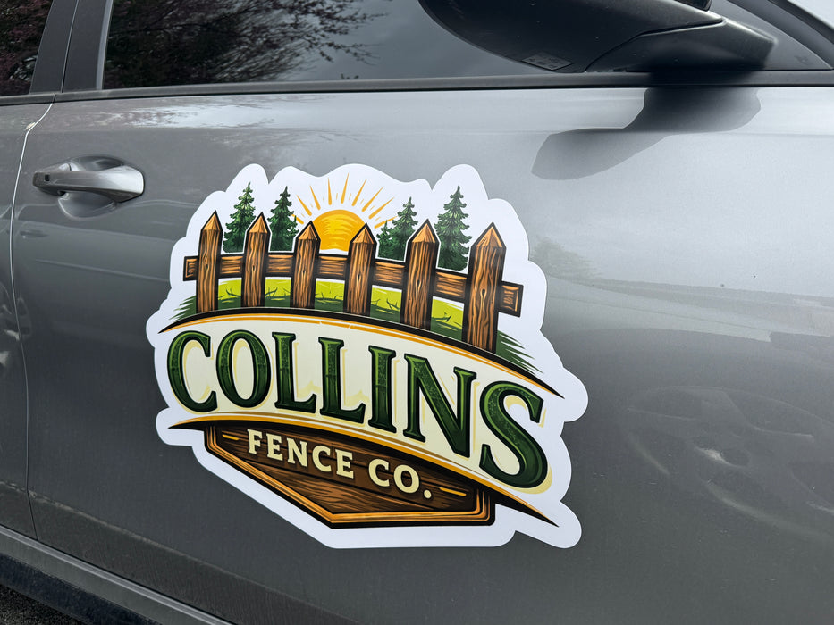 custom die cut magnetic signs