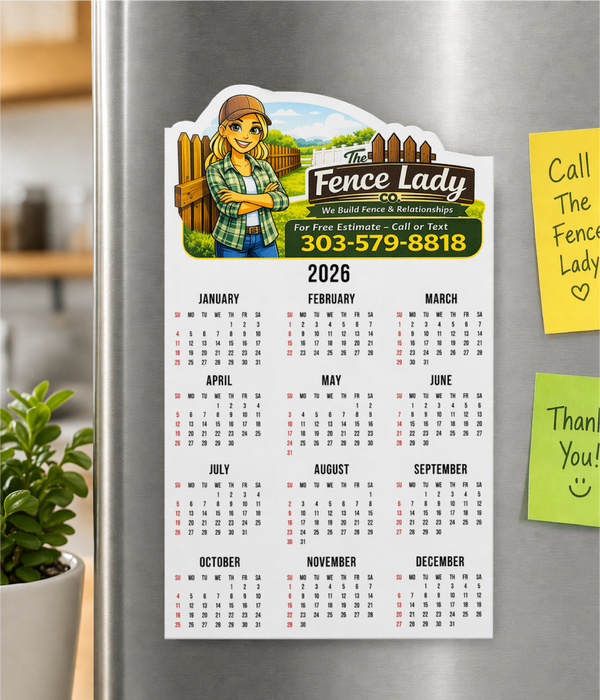 4"x7" Custom Calendar Magnet 