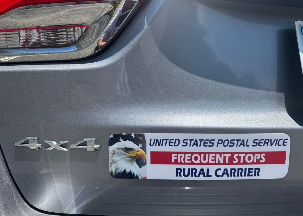 USPS frequent stops rural carrier bumper magnet
