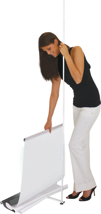 Lightning Premium Retractable Banner Stand – 31" × 77" with Heavyweight Vinyl Banner