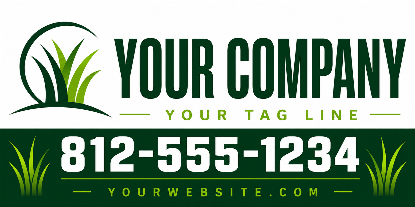 Modern Contractor Lawn Care Vehicle Sign Template #1