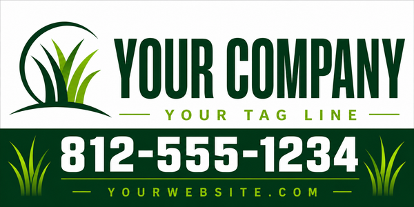 Modern Contractor Lawn Care Vehicle Sign Template #1