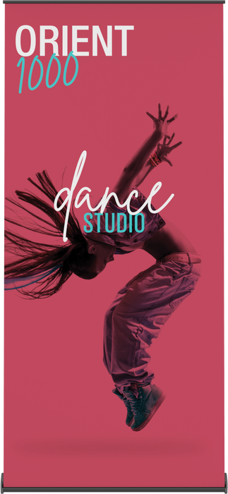 Orient 1000 Premium Retractable Banner Stand – 39.25" × 83.25"