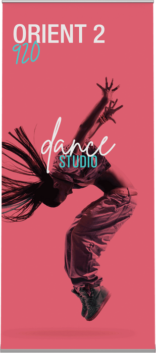 Orient 920 Premium Retractable Banner Stand – 34.5" × 83.25"