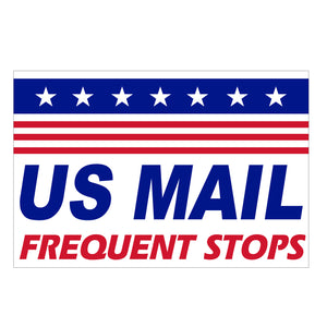 18"X12" US Mail Frequent Stops Magnet Sign with Top Stars & Stripes