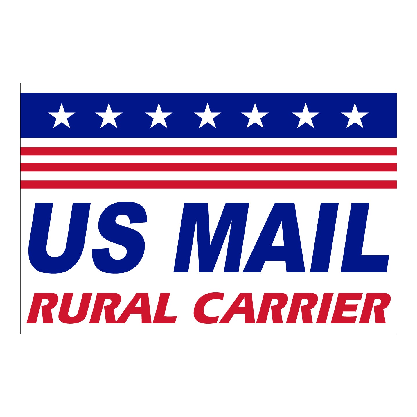 US Mail Magnetic Sign Frequent Stops Magnet Stars & Stripes