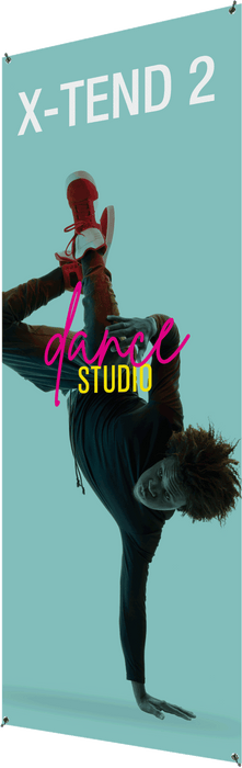 Economy X-TEND 2 Spring-Back Banner Stand,  27.5" × 70.88"