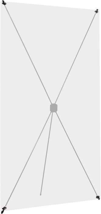 Economy X-TEND 4 Extra-Tall Spring-Back Banner Stand – 31.5" × 78.75"