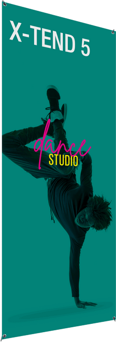 Economy X-TEND 5 Extra-Wide Spring-Back Banner | 33.5" × 78.75" | Stand, Banner, or Kit