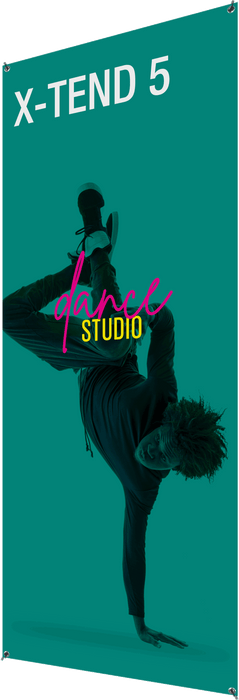 Economy X-TEND 5 Extra-Wide Spring-Back Banner | 33.5" × 78.75" | Stand, Banner, or Kit