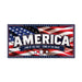 America magnetic sign for parade vehicles featuring American flag artwork and patriotic Land of the Free Home of the Brave banner