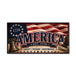 America 1776 magnetic sign for parade vehicles featuring Liberty Bell, American eagle, and patriotic flag artwork