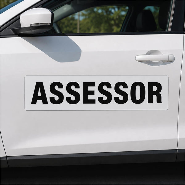 Assessor Vehicle Magnet or Decal + Reflective Options | 24"x6"