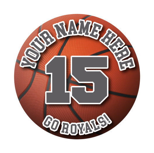 Basketball Sticker or Magnet | with Custom Team and Player Info