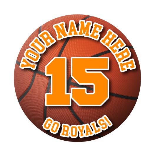 Basketball Sticker or Magnet | with Custom Team and Player Info
