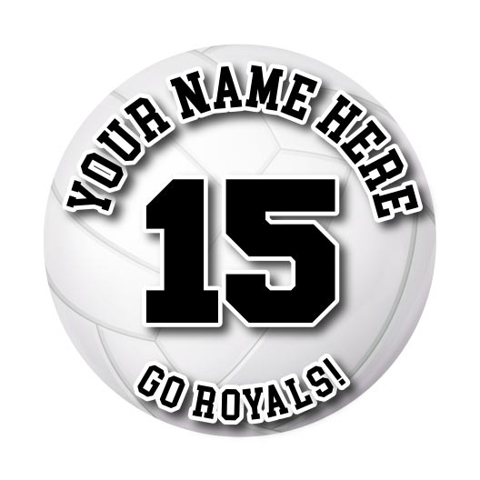Volleyball Sticker or Magnet | Personalize Team, Player Name, & Number