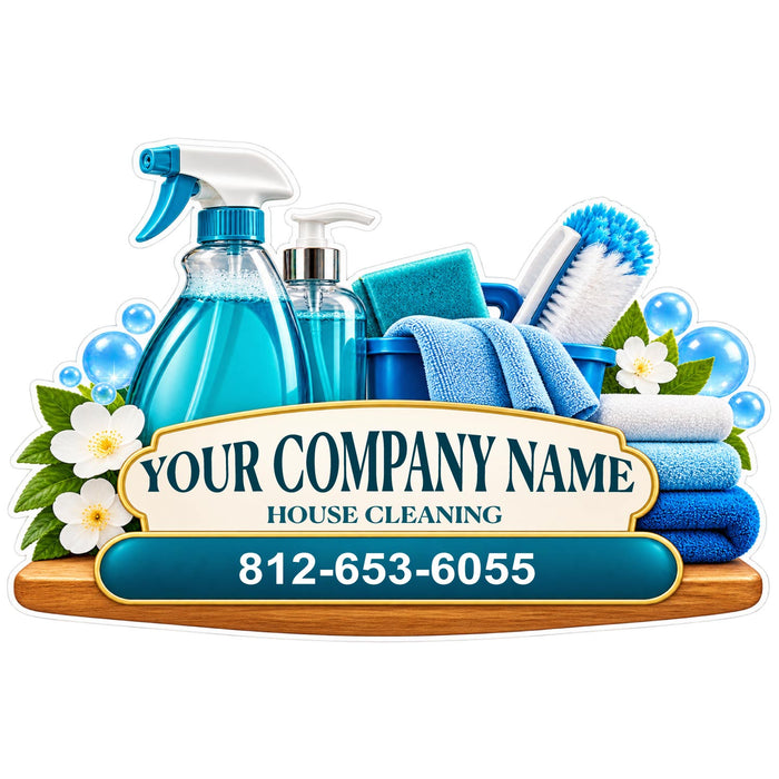 Housekeeping Signature Series | Custom Shaped House Cleaning Magnet or Decal