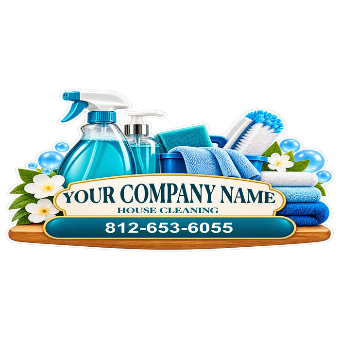 Housekeeping Signature Series | Custom Shaped House Cleaning Magnet or Decal