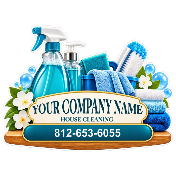 Housekeeping Signature Series | Custom Shaped House Cleaning Magnet or Decal