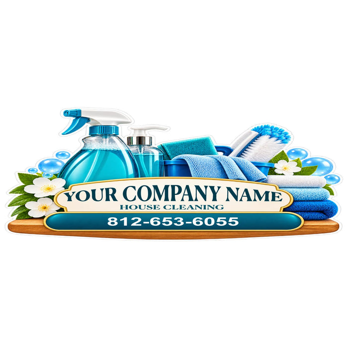 Housekeeping Signature Series | Custom Shaped House Cleaning Magnet or Decal