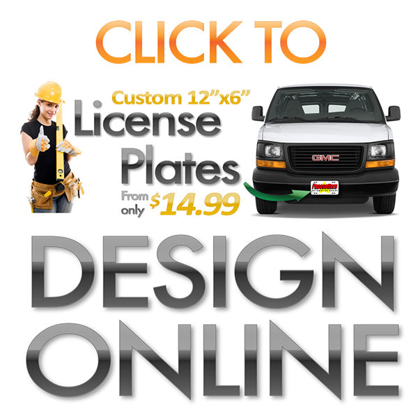 Customized License Plate for Cars, Trucks, and Vans - Design Online