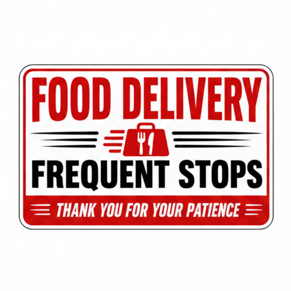 Food Delivery Magnets | Frequent Stops Vehicle Signs for Cars, Trucks & Vans