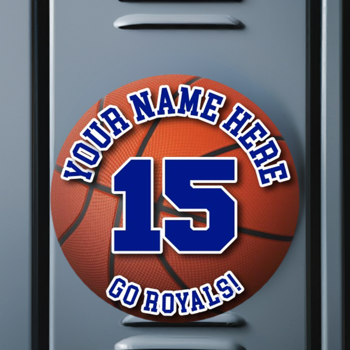 Basketball Sticker or Magnet | with Custom Team and Player Info